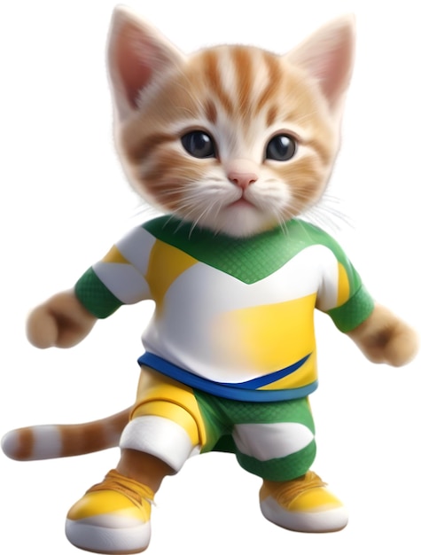 Soccer kitten A cute kitten in a soccer uniform