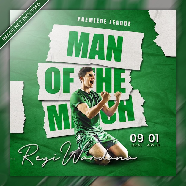 soccer man of the match banner template