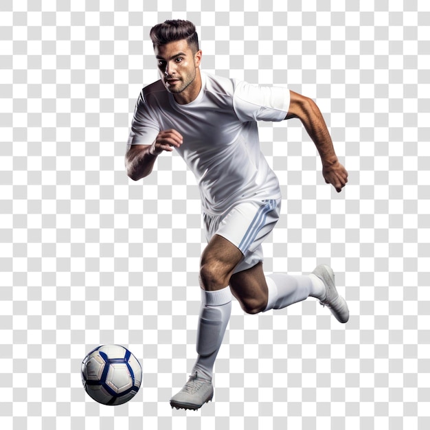 Soccer player running with ball