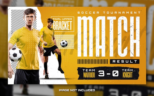 Soccer Sports Match Day Banner Flyer for Social Media Post