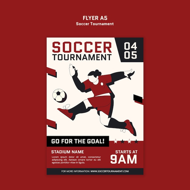 PSD soccer tournament template design