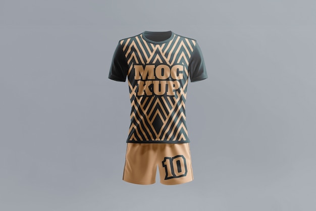 PSD soccer uniform mockup design