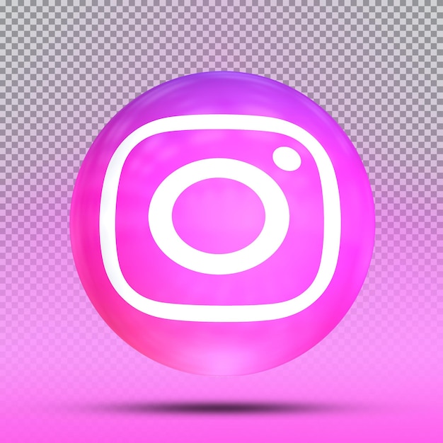 PSD social media 3d collection of icon balloon template nstagram