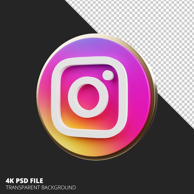 Social media 3d icon instagram