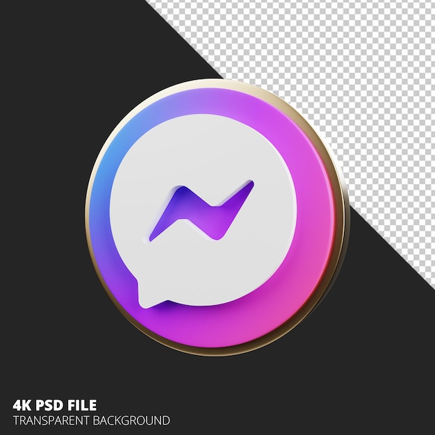 Social media 3d icon messenger