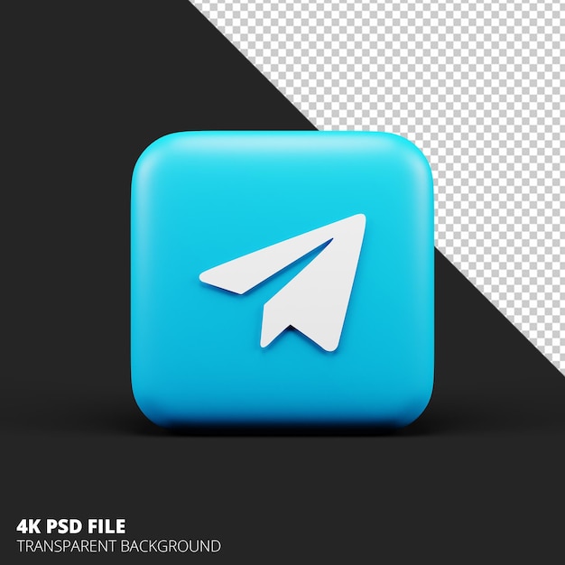 Social media 3d icon telegram