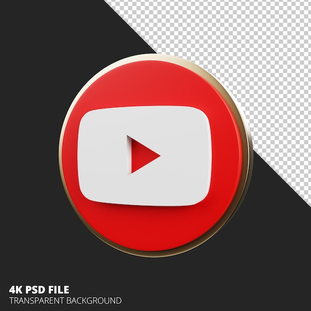 Social media 3d icon youtube