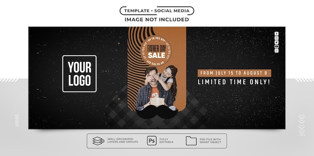 Social media banner Father day Limited time discounts