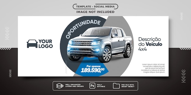 Social media banner instagram opportunity to purchase a new vehicle