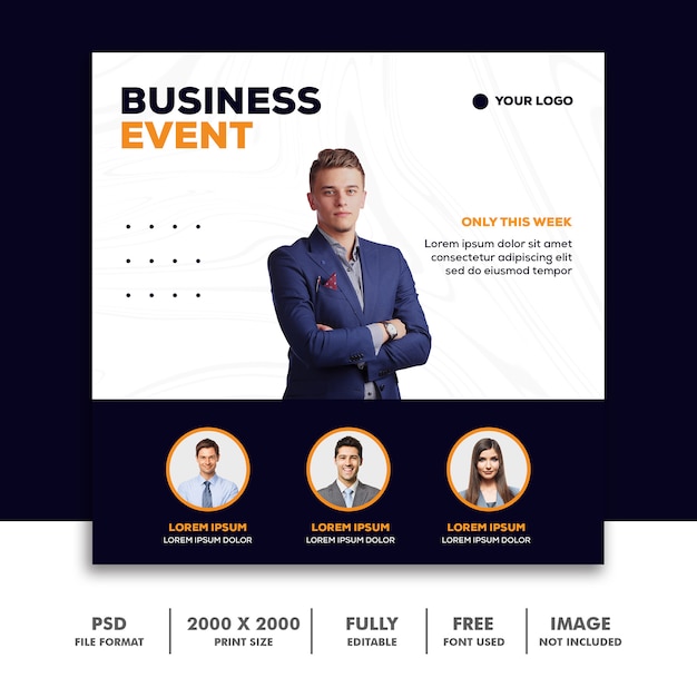 Social Media Banner Template , Business Man