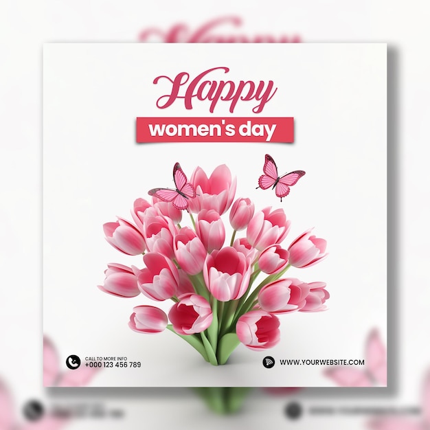 social media banner template for happy womens day