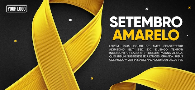 PSD social media banner for yellow september campaign in brazil