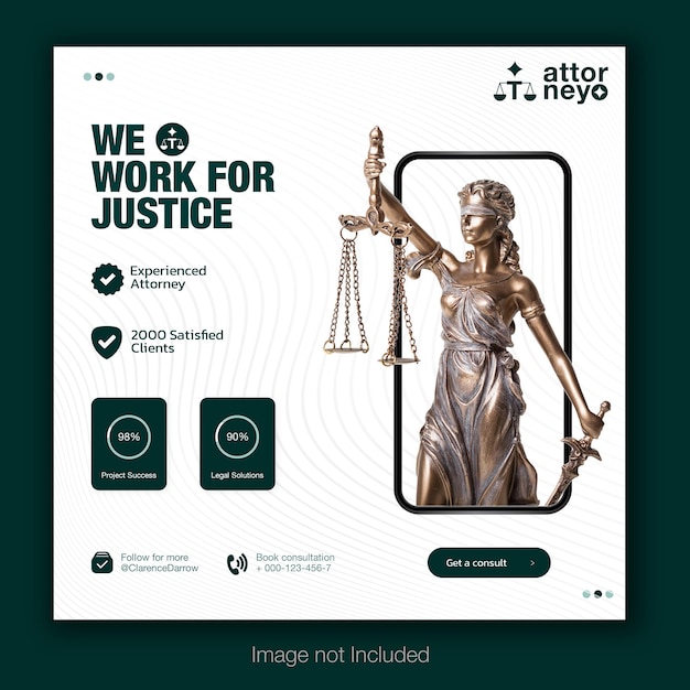 Social Media Design Templates for Law Firms Advocates and attorneys