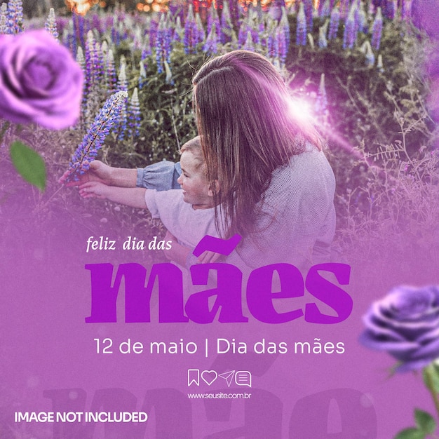 Social media dia das maes PSD premium