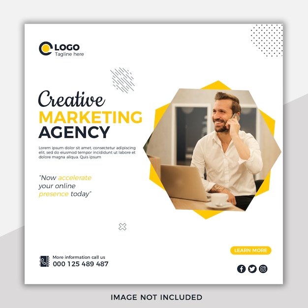 Social media digital marketing agency facebook instagram post template