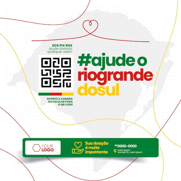 Social media feed template help Rio Grande do Sul make your donation