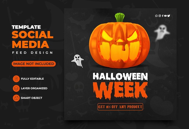 social media halloween week with discounts