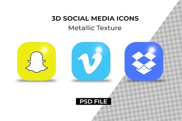 PSD social media icons set