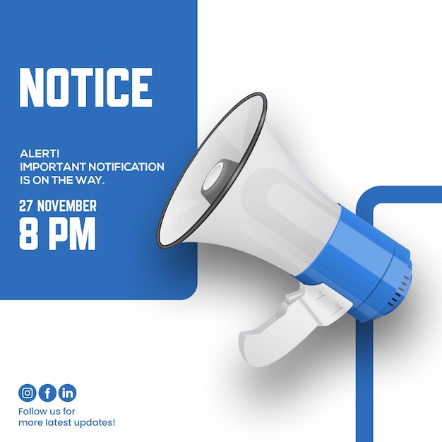 PSD social media important notification post