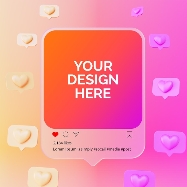 Social media instagram post frame mockup