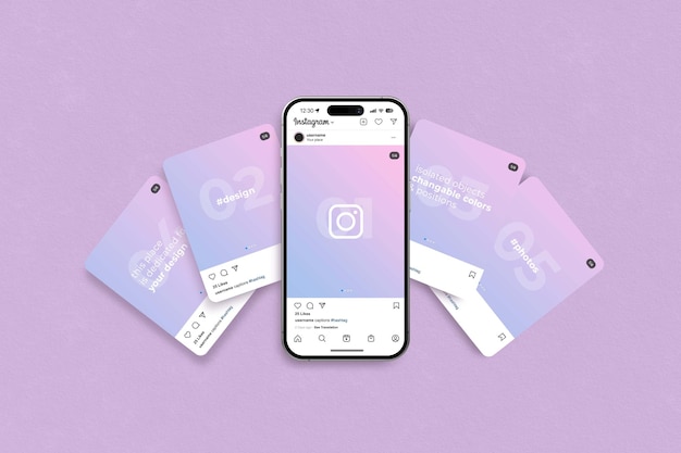 Social Media Instagram Post Rendered Mockup