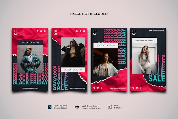 PSD social media instagram story post banner template