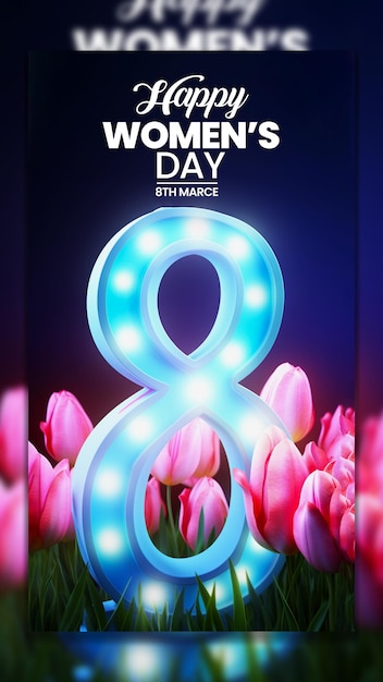 social media instagram story template for happy womens day