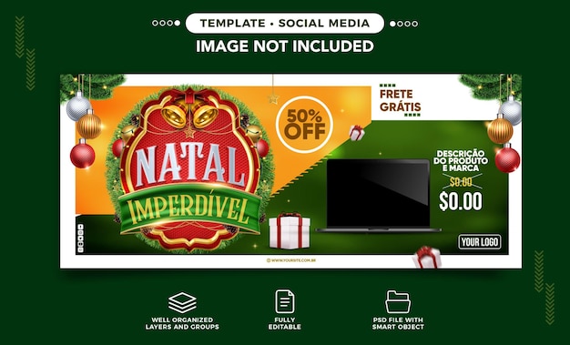 Social media instagram unmissable christmas banner for electronics sales