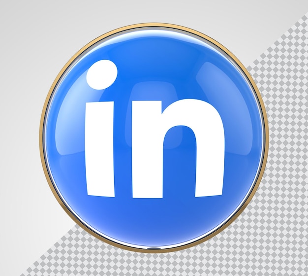 social media linkedin 3d rendering