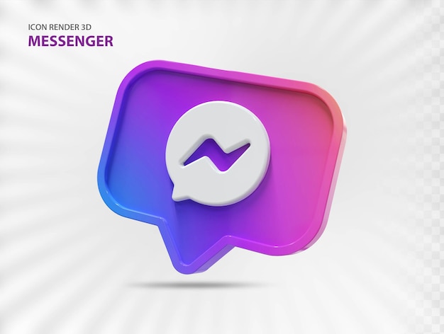 Social media Messenge 3d rendering