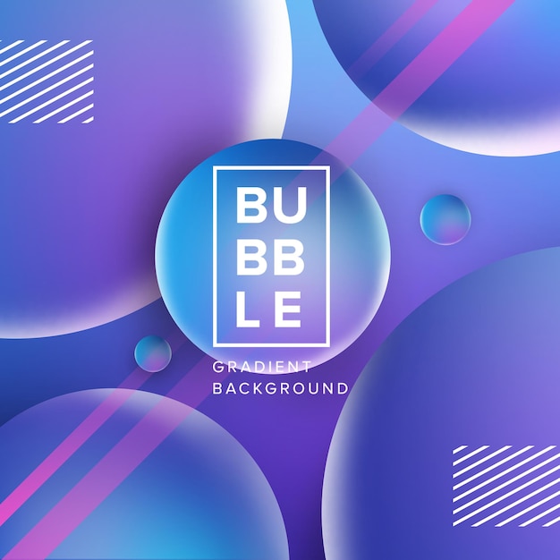 Social Media Modern Bubbles Blue Gradient Background