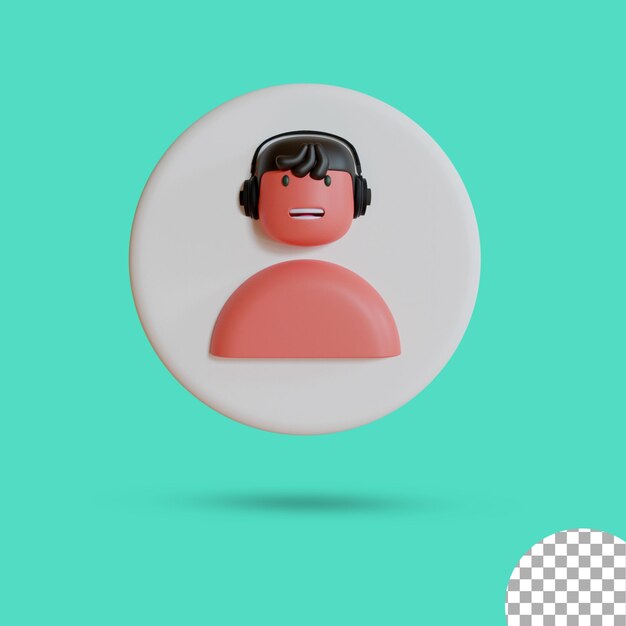 Social Media Personal 3d Icon For Contact 3d image