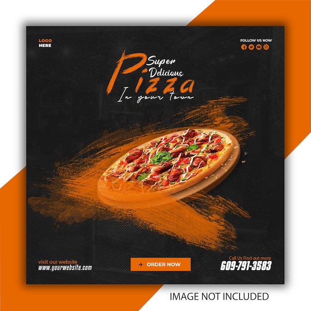 social media pizza post template