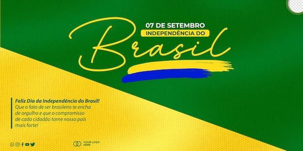 Social media post brazil independence day 07 de setembro in brazil