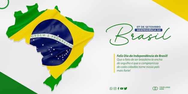 Social media post brazil independence day 07 de setembro in brazil