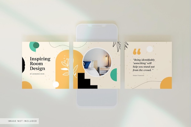 Social media post carousel mockup