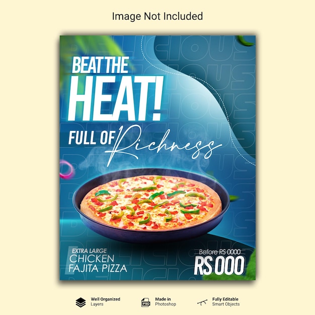 Social media post design for food ad