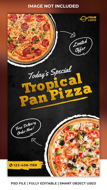 Social media post for food discount template