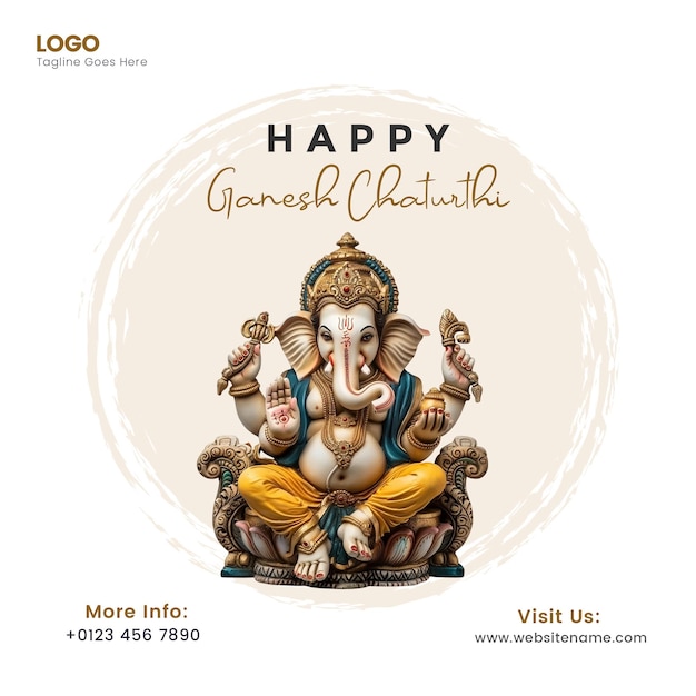 PSD social media post ganesh chaturthi