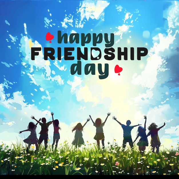 PSD social media post for happy friendship day celebration design template