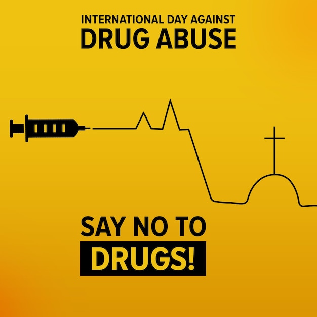 Social media post for International Day against Drug Abuse and Illicit Trafficking