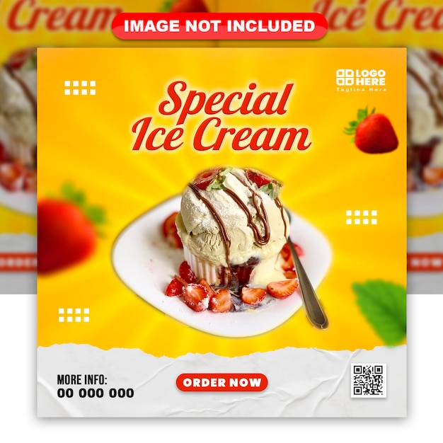 SOCIAL MEDIA POST SPECIAL ICE CREAM TEMPLATE