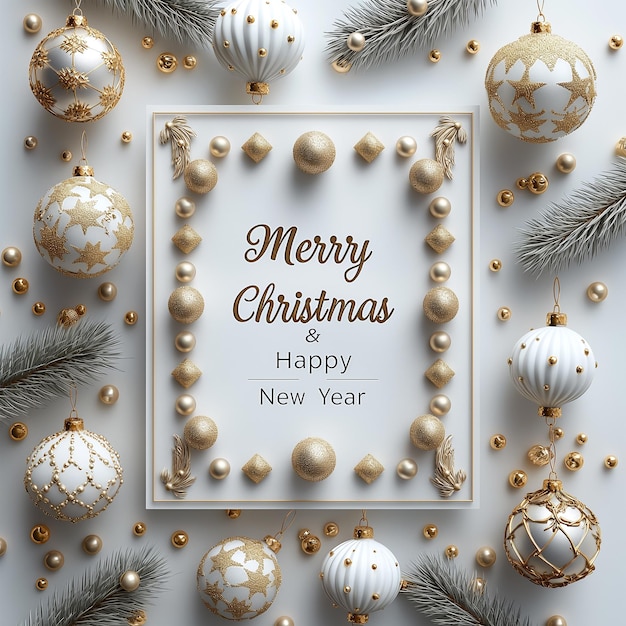 PSD social media post template for merry christmas and happy new year