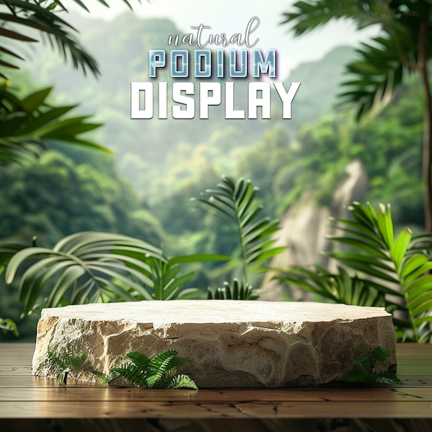 A social media post template for Product display 3d podium background