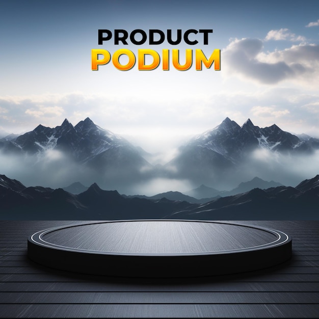 A social media post template for Product display 3d podium background