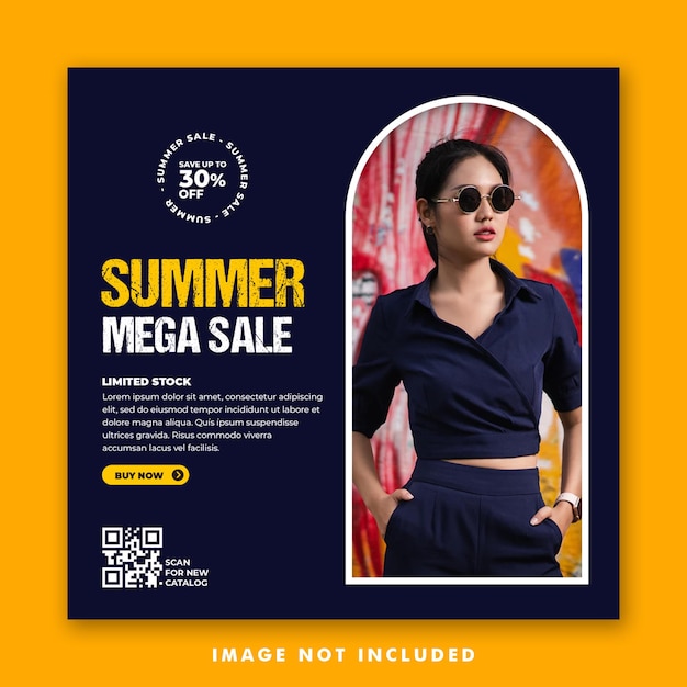 Social Media Post Template For Summer Fashion