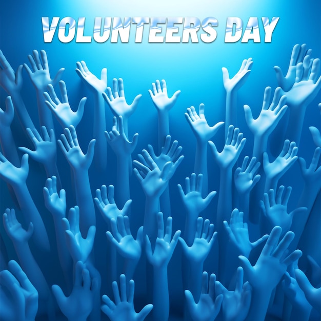 Social media post template for volunteers day