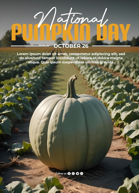 PSD social media poster about world pumpkin day