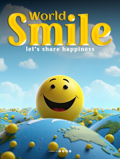 social media poster on world smiley day