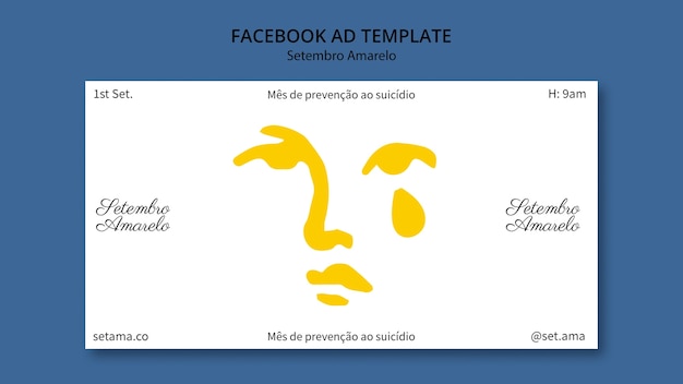 Social media promo template for brazilian suicide prevention month awareness